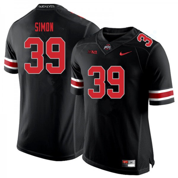 Ohio State Buckeyes #39 Cody Simon Men Official Jersey Blackout OSU4085